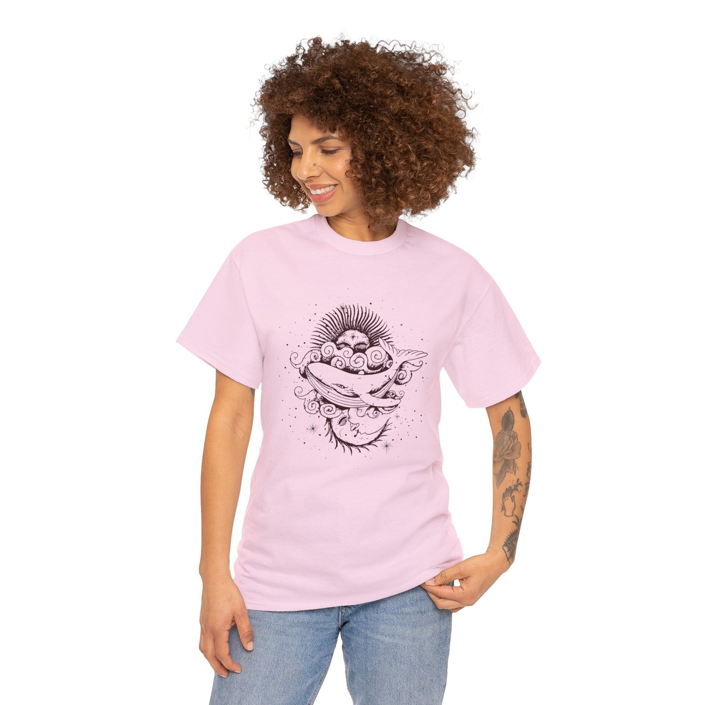 Boho Whale Design T-Shirt: Embrace Coastal Chic