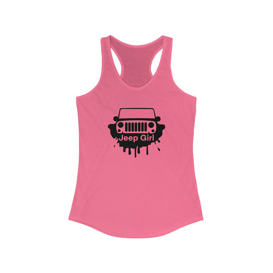Jeep Girl Logo Tank Top - Off-Road Beauty! Women's Ideal Racerback Tank