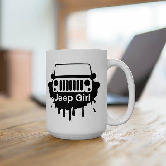 jeep girl Ceramic Mug 15oz