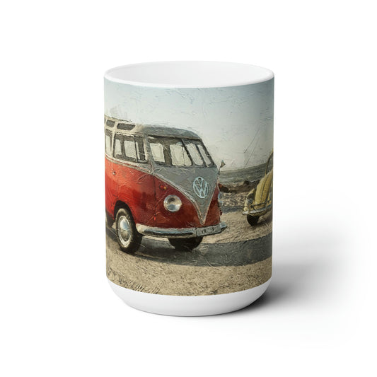 For the Volkswagen lover -  VW Bus and Bug Ceramic Mug 15oz