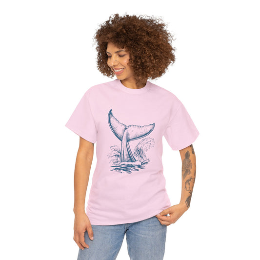 Whale Tale Ocean Art T-Shirt: Dive into Nature's Majesty