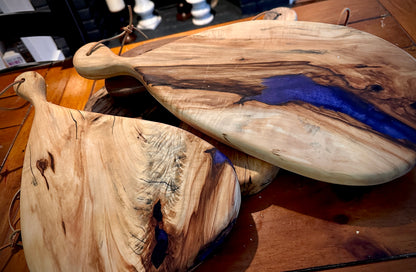Rustic Charm - the baby whale: Locally Handcrafted Black Walnut Wooden Cheese Board