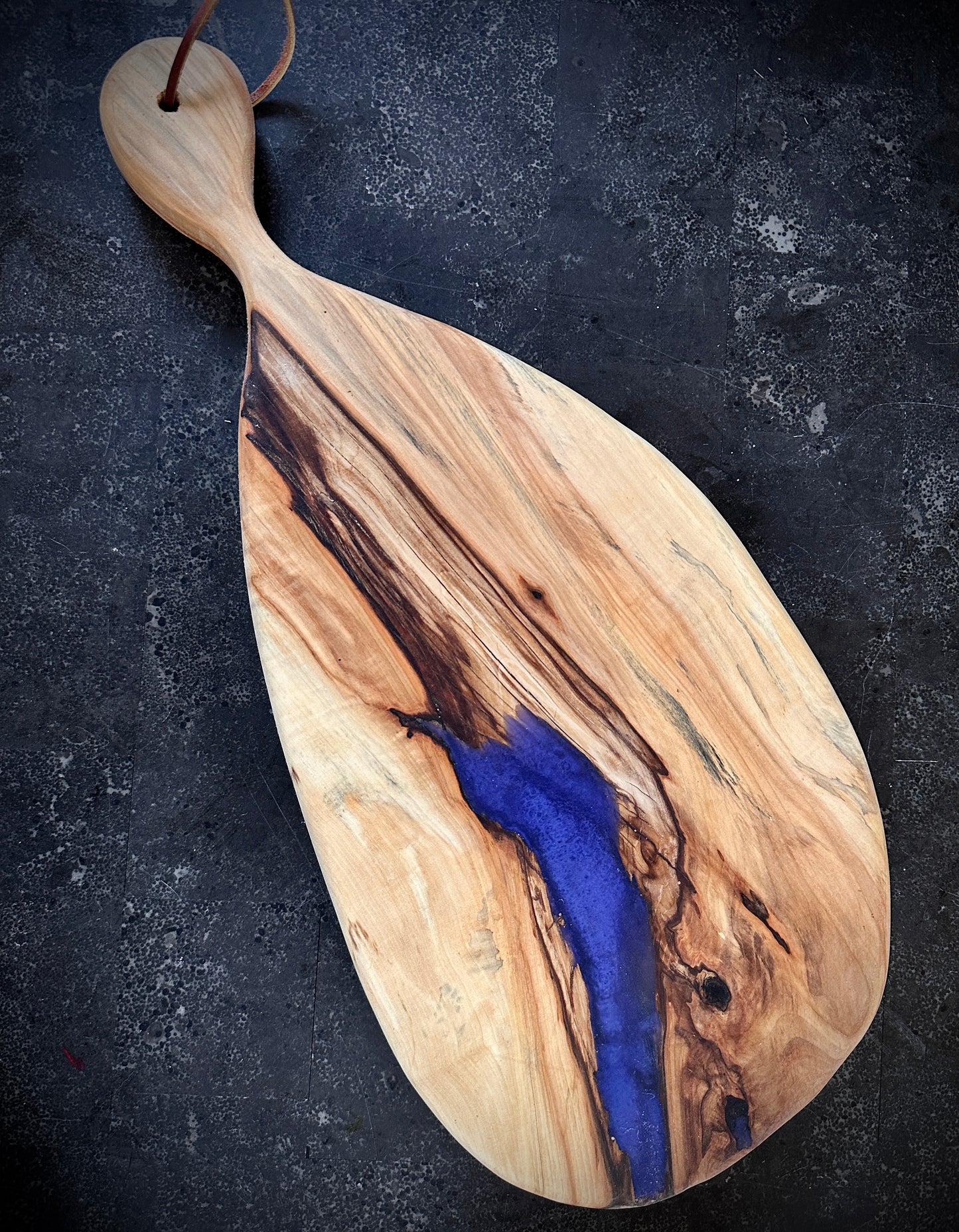 Rustic Charm: Locally Handcrafted Spalted Maple Wooden Cutting / Cheese Board