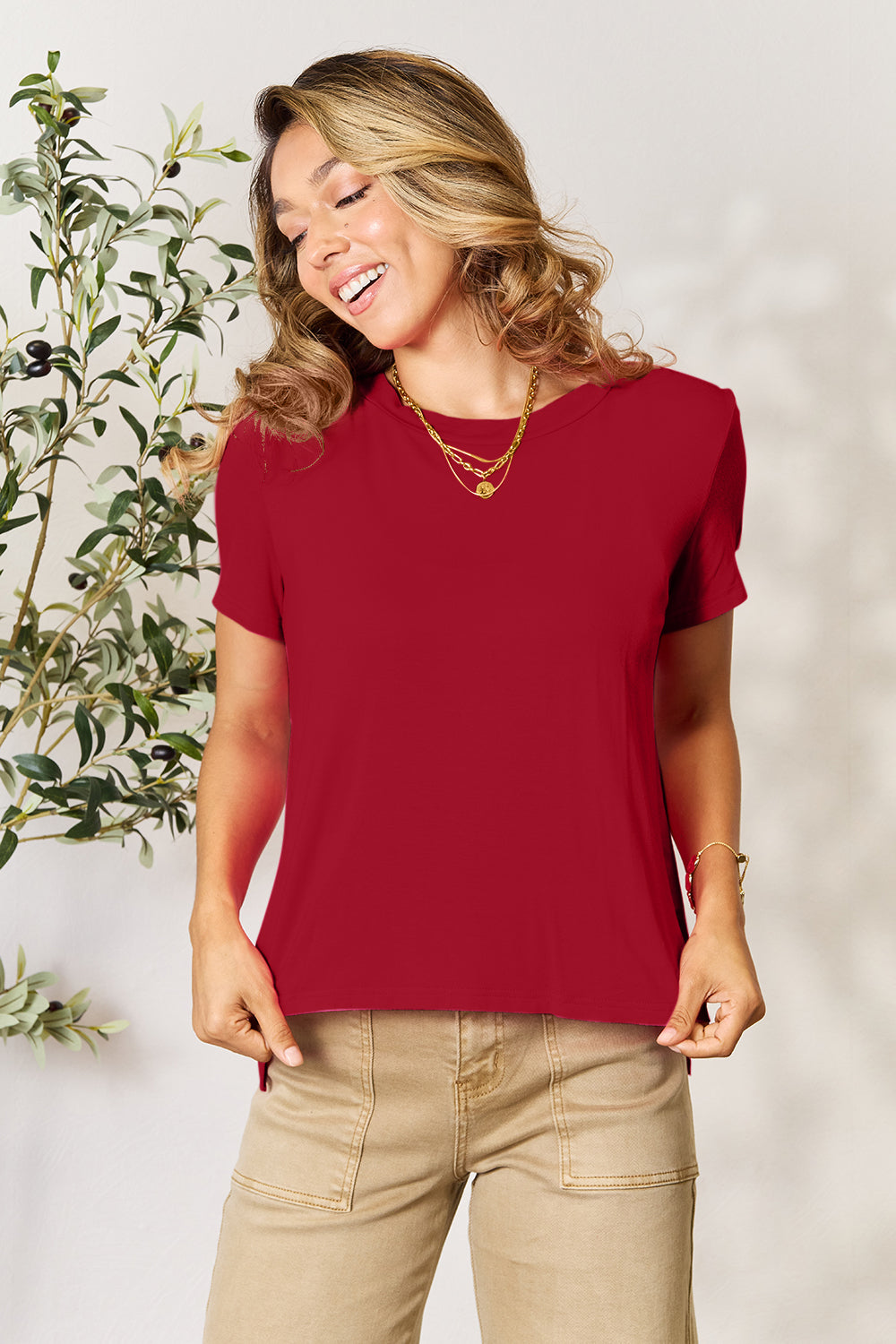 Basic Bae - Full Size Round Neck Short Sleeve T-Shirt