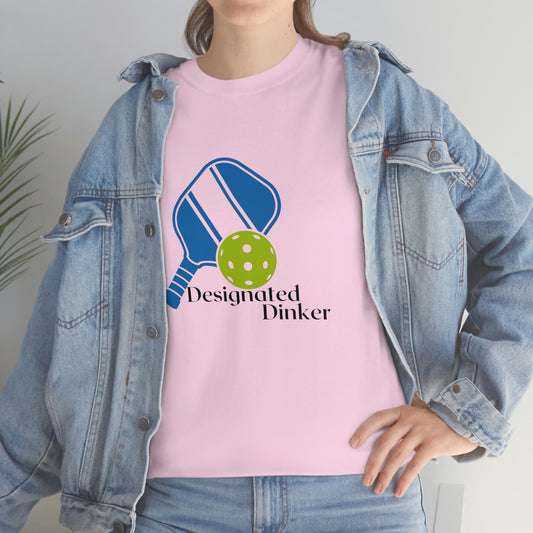 designated dinker pickleball lover shirt - great gift for that pickle ball enthusiast Unisex Heavy Cotton Tee